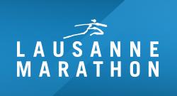 Lausanne marathon logo bleu